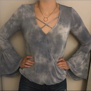 american eagle tie dye blouse